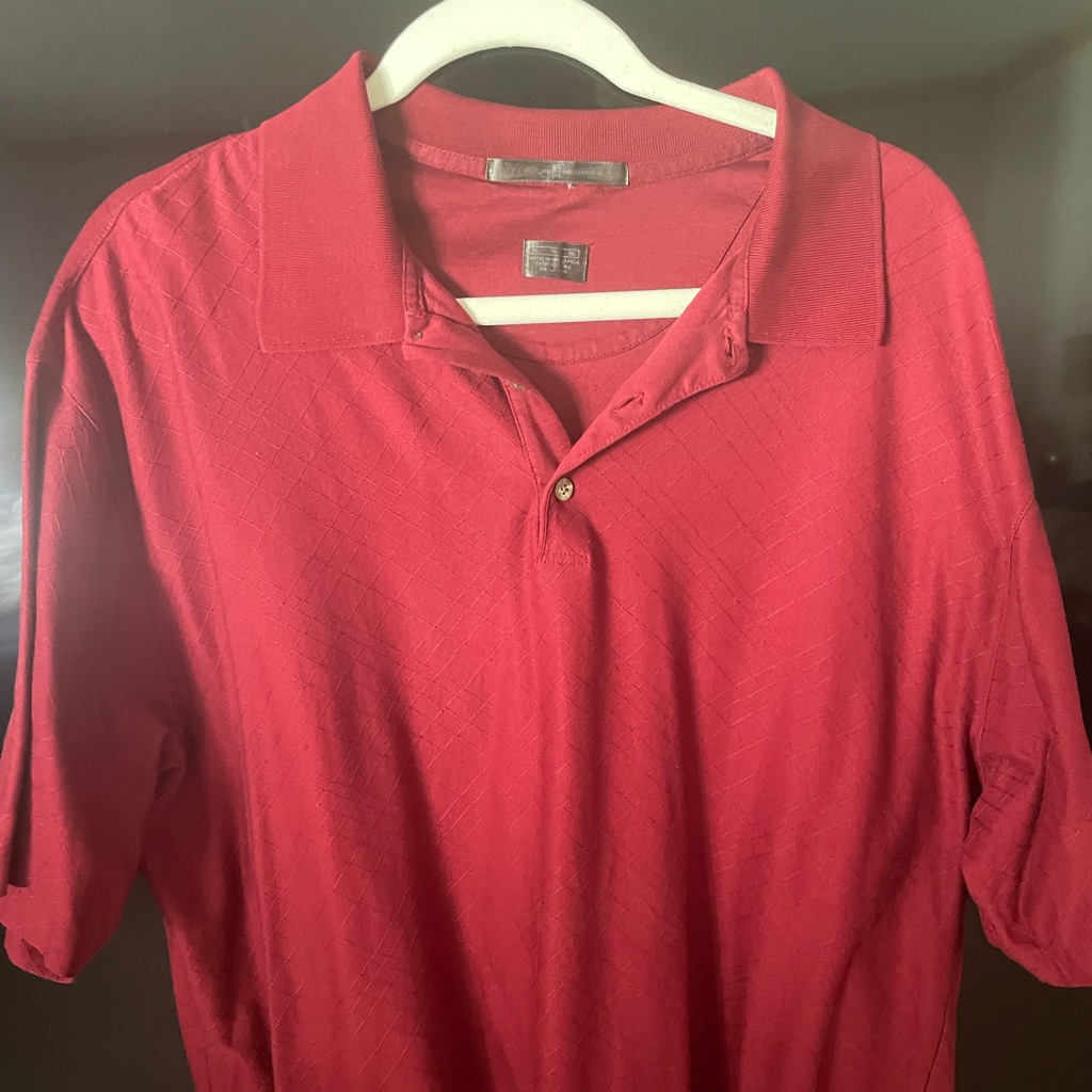 Tiger Woods X Nike Red Golf Polo Mens Xl